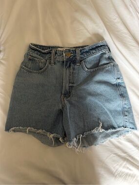 Hollister Light Blue High-Rise Denim Shorts
